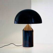 Oluce Atollo - designerska lampa stołowa, czarna