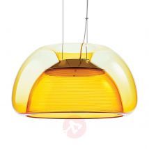 Kolorowa lampa wisząca LED Aurelia, pomarańczowa