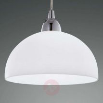 Lampa wisząca Nice, szklany klosz, biała, 26 cm