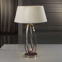 Óvalos – lampa stołowa LED z tekstylnym kloszem