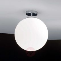 Szklana lampa sufitowa Sferis 30 cm chromowana