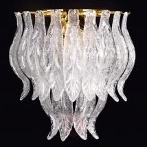 Delikatna lampa ścienna PETALI ze szkłem Murano