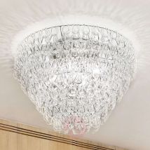 Szklana lampa sufitowa Giogali 50 cm przezroczysta