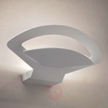 Lampa ścienna LED Loto, piękny kształt, biała