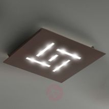 Ultrapłaska lampa sufitowa LED Pattern, brązowa