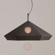 Designerska lampa wisząca Priamo, czarna, 77 cm