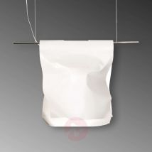 Biała lampa wisząca Stendimi, 40 cm