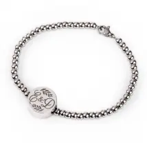 Personalised and engraved bracelet | 18 cm | Stainless steel bracelet | Mother's Day Gifts