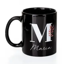 Black mug with photp | 325 ml | Photo mug with image and text | 8Ø x 9.5 cm | Ceramic