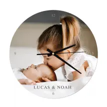 Personalised round wall clock | 45ø cm | Personalised gift idea | Easy to hang