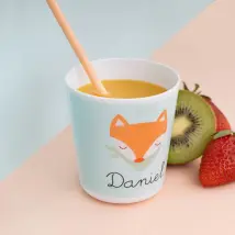 Vaso de Plástico Personalizado - Con Nombre e Imagen - 7,6ø x 8,5 cm - 235 ml capacidad - Regalo para Niños - Libre de BPA