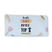 Estuche Escolar Personalizado - Estuche de Bolsa con Fotos - Por las 2 Caras - 20x11 cm - Poliéster - Regalo para Vuelta al Cole