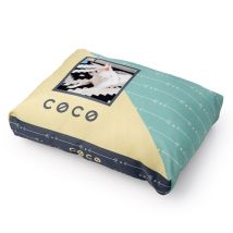 Personalised dog bed with photo and name | 40 x 29 cm | Dog bed with removable cover | Many sizes | Gift ideas for pets