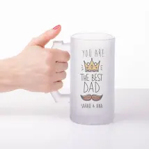 Beer mug with name and picture | 500 ml | 8 x 15 cm | Ideal gift for beer lovers