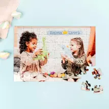 Photo Jigsaw Puzzle | 100 pieces | 39x26 cm | Make your own jigsaw with photo and text | Personal gift idea