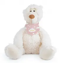 Personalised teddy bear 25 cm | Personal teddy bear with name or photo | Gift for newborn