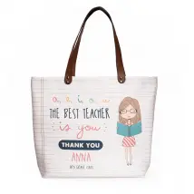 Personalised leatherette shopping bag | 58 x 38 cm | Design on both sides | Mother's Day gifts
