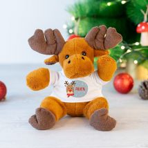 Personalised reindeer teddy with T-shirt | 26 x 20 cm | Gift for children