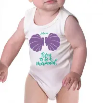 Personalised baby body without sleeves with photo and design | 100% cotton | Short Sleeved Body | Gift for newborns