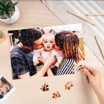 Photo Jigsaw Puzzle | 70 pieces | 30x21 cm | Make your own jigsaw with photo and text | Gift idea for him
