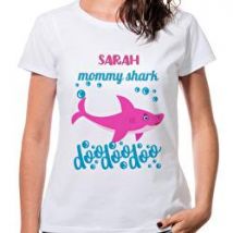 Camiseta Personalizada "Mommy shark" para Día de la Madre | 100% Algodón | Impresión DTG | Tallas de S a XXL