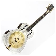 Ozark 3515BE Resonator Guitar Nickel Plate Brass Engraved