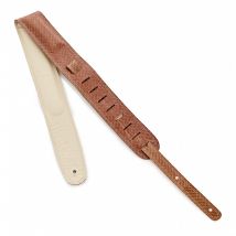 DSL SKG25 Snakeskin 2.5" Guitar Strap Peanut