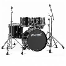 Sonor AQX 18" 5pc Junior Drum Kit w/Free Throne Black Midnight Spkl.