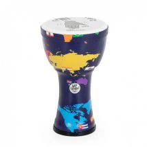 Percussion Plus Slap Djembe Pre-Tuned 7 inch Head World Map