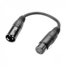 Adam Hall 3 STAR 5-Pin DMX to 3-Pin XLR (F) Adapter Cable 0.2m