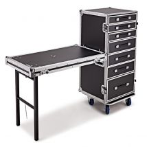 Trojan Pro 7-Drawer Single Table Heavy-Duty Wheeled Flight Case