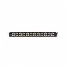Studiospares 12 x XLR (F) Rack Panel  1U