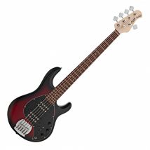 Sterling Stingray Ray5 Bass HH RW Ruby Red Burst