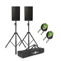 dB Technologies B-Hype 8" Active PA Speaker Bundle with Stands and Cables
