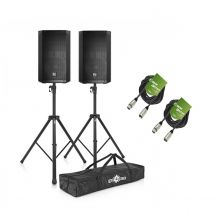 Electro-Voice ELX200-10P 10 Active PA Speaker Bundle with Stands and Cables