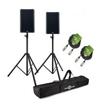 QSC K10.2 10 Active PA Speaker Bundle with Stands and Cables