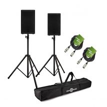 RCF ART 910-A 10" Active PA Speaker Bundle with Stands and Cables