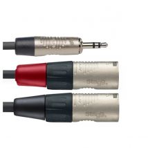 Stagg NYC Stereo Mini Jack to Dual Male XLR Cable 3m/10ft NYC3/MPS2XMR