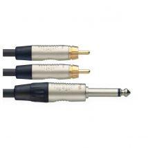 Stagg NYC Stereo Mini Jack to Dual Phono Cable 3m/10ft NYC3/MPS2CMR