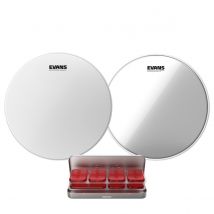Evans Power Centre Reverse Dot Snare Drum Hazy 300 & EQ PODS Pack 14