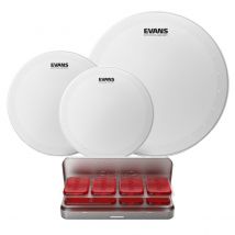 Evans HD Dry Standard Tom Pack 12" 13" 16" Heads & EQ PODS