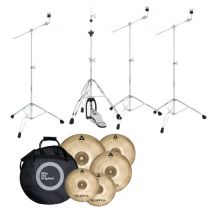 Istanbul Agop XIST XL Brilliant Cymbal Set With Bag & Gibraltar 4000 Lightweight Stands