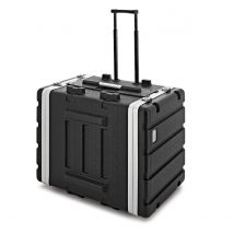 Trojan Pro 8U ABS Wheeled Rack Case