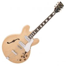 Vintage VSA500 Reissued Semi Acoustic Natural Maple - Nearly New