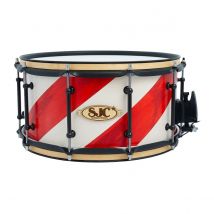 SJC Drums 14 x 7" Custom Snare Red & White Barbershop