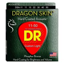 DR Strings Dragon Skin Acoustic Guitar Strings Custom Light 11-50