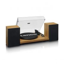 Lenco LS-500 Bluetooth Turntable with Speakers Bundle Wood - Nearly New