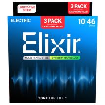 Elixir Electric Optiweb Guitar Strings 3 Pack 10-46