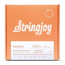 Stringjoy Foxwoods Extra Light Gauge (10-50) Coated Phosphor Bronze Acoustic Guitar Strings