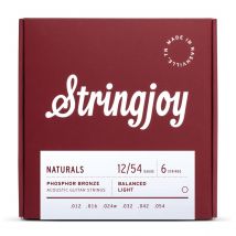 Stringjoy Naturals Light Gauge (12-54) Phosphor Bronze Acoustic Guitar Strings